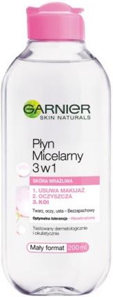 Garnier Skin Naturals Płyn Micelarny 3W1 Skóra Wrażliwa 200 ml