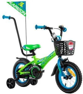 Karbon Rower Dziecięcy Niki 12 Cali Dla Chłopca Zielono Niebieski