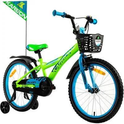 Karbon Rower Dziecięcy Alvin 20 Cali Dla Chłopca Zielono Niebieski