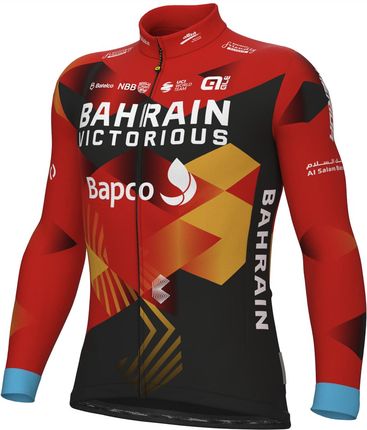 Koszulka Rowerowa Z Długim Rękawem Ale Cycling Bahrain Victorious Ls Czerwony-Czarny