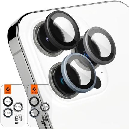 Spigen Szkło Na Aparat Glas.Tr Ez Fit Optik Pro 2 Pack Do Iphone 14 Pro / 14 Pro Max Trójkolorowe (Zero One)