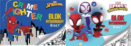 Blok rysunkowy A4/20K biały Spider Man Beniamin