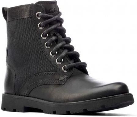 Dziecięce buty zimowe Clarks Heath Chard Kid G kolor black leather 26162350