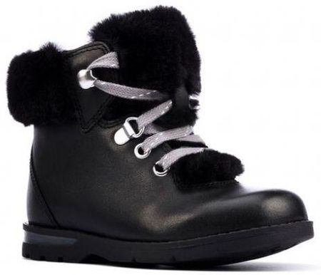 Dziecięce buty zimowe Clarks Dabi Hiker F kolor black leather 26161798