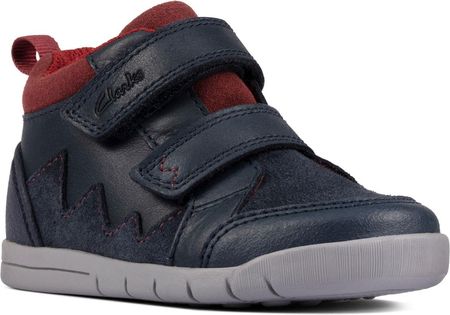 Dziecięce buty zimowe Clarks Rex Park G kolor navy leather 26152188