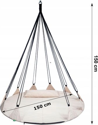Xxxl Bocianie Gniazdo Hamak Leżanka Huśtawka 150Cm Oghm70H - zdjęcie 2