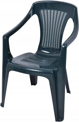 Ołer Plastikowe Zielone Ogrodowe Mocne Krzesło Brylant 12311