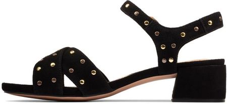 Sandały Clarks Sheer 35 Strap kolor black suede 26148872 Ceny i