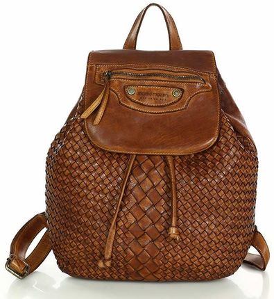 Plecak skórzany MARCO MAZZINI koniakowy VS13b