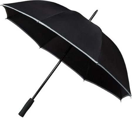 Bardzo lekka parasolka z odblaskową lamówką, czarna