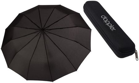 Automatyczna bardzo mocna parasolka XL w ETUI, Doppler CZARNA