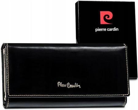 Elegancki, klasyczny portfel damski ze skóry naturalnej — Pierre Cardin