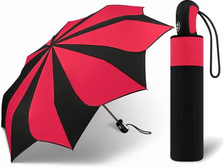 Automatyczna parasolka damska KWIAT Pierre Cardin CZARNO-CZERWONA
