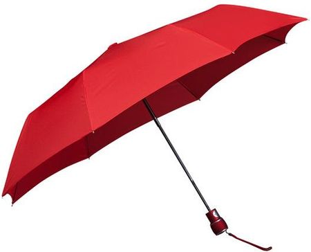 Automatyczna składana klasyczna parasolka czerwona, otwierana jednym przyciskiem