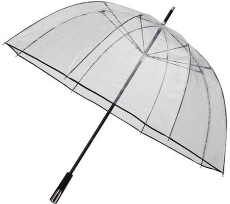 Duża przezroczysta parasolka FALCONE, czarny stelaż