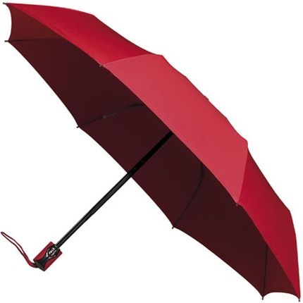 Klasyczna składana parasolka czerwona, otwierana i zamykana jednym przyciskiem