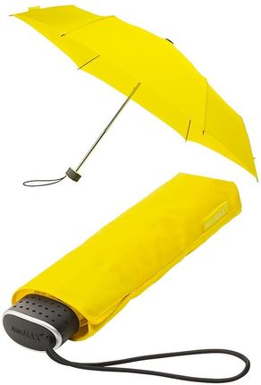 Mała klasyczna płaska parasolka damska, żółta