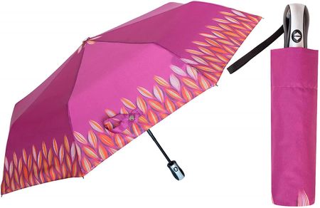 Automatyczna parasolka damska marki Parasol, różowa w kwiaty