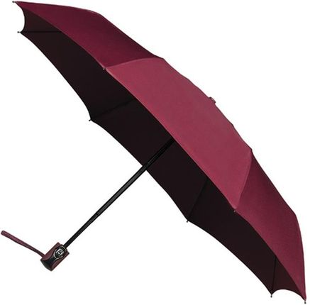 Klasyczna składana parasolka bordowa, otwierana i zamykana jednym przyciskiem