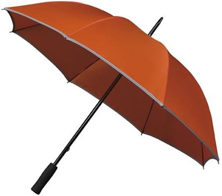 Bardzo lekka parasolka z odblaskową lamówką, pomarańczowa