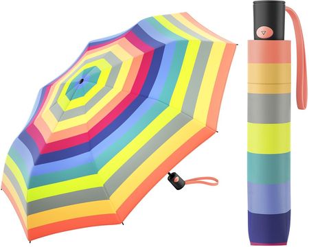 Automatyczna parasolka Benetton w kolorowe pasy