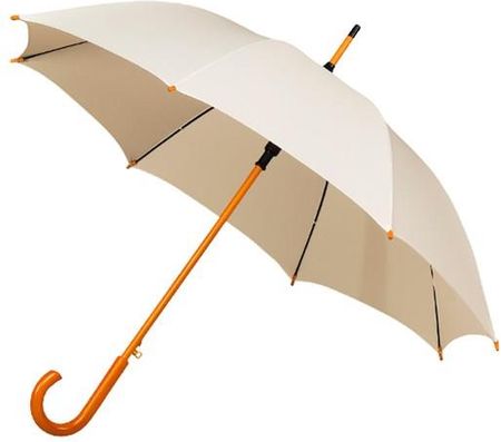 Automatyczna parasolka z drewnianą rączką, ecru