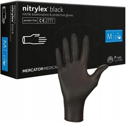 Mercator Medical Rękawiczki Nitrylowe Czarne Nitrylex Black L X100