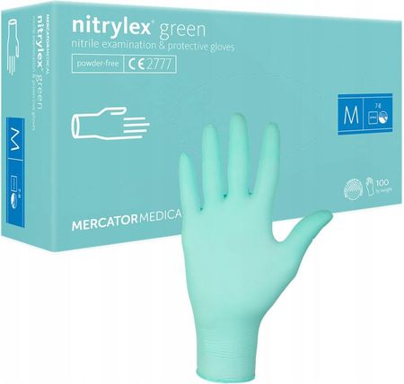 Mercator Medical Rękawiczki Nitrylowe Zielone Green Xl 100szt.