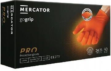 Rękawice Nitrylowe Mercator Gogrip Pomarańczowe M