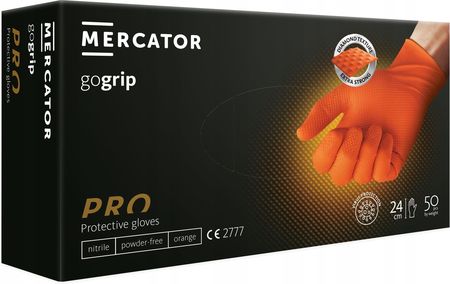 Rękawice Nitrylowe Mercator Gogrip Pomarańcz Xl