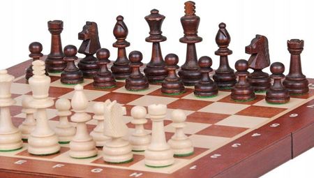 Sunrise Chess & Games Szachy Turniejowe nr 4 New Line, Intarsjowane 42x42cm