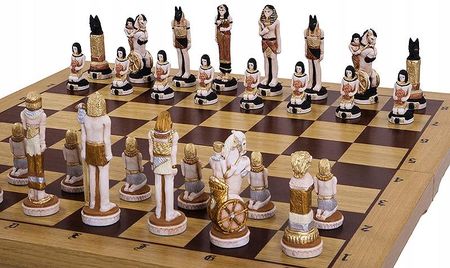 Sunrise Chess & Games Szachy Egipt intarsjowane 65x65cm