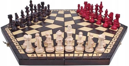 Sunrise Chess & Games Szachy dla trójki graczy - duże 54x47cm