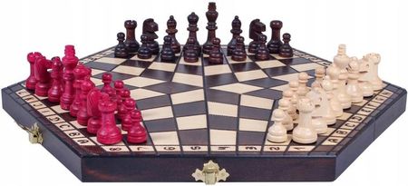 Sunrise Chess & Games Szachy dla trójki graczy - średnie (40x35cm)