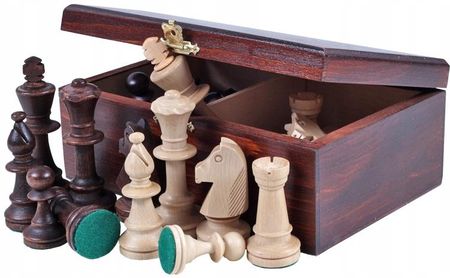 Sunrise Chess & Games Figury szachowe Staunton nr 5 w drewnianym kuferku