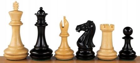 Sunrise Chess & Games Figury szachowe Champfered Base Heban 4,25 cala