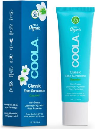 Coola Cucumber Classic Face Sunscreen Spf 30 Ochrona Przeciwsłoneczna 50 ml