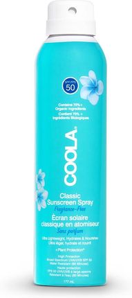 Coola Classic Spf 50 Body Spray Unscented Ochrona Przeciwsłoneczna 177 ml