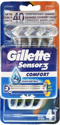 Gillette Maszynka Do Golenia Sensor 3 Confort 4 Szt.