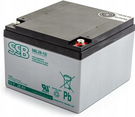 Akumulator SSB SBL 28-12i 12V 28Ah AGM bezobsługowy do pracy pracy buforowej