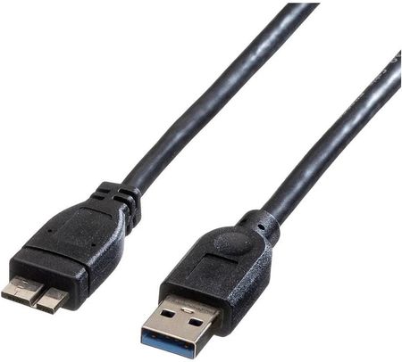 Roline Kabel USB 11.02.8872 USB 3.2 Gen1 (USB 3.0) Złącze męskie USB-A, Złącze męskie USB Micro-A 0.80 m ekranowany (11028872)
