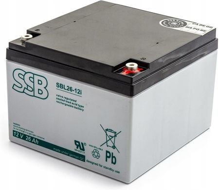 Akumulator SSB SBL 26-12i 12V 26Ah AGM bezobsługowy do pracy pracy buforowej