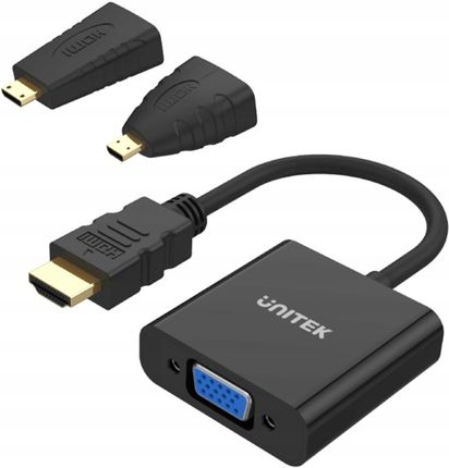 Unitek Adapter Micro/Mini HDMI do VGA+audio (Y-6355)