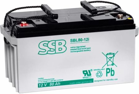 Akumulator SSB SBL 80-12i 12V 80Ah AGM bezobsługowy do pracy buforowej