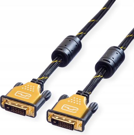 Roline Kabel do monitora DVI 24+1 Dual Link M/M złoty 5m (11045514)