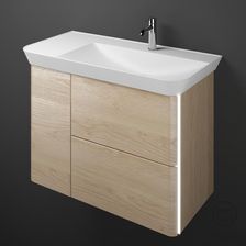Burgbad Iveo Umywalka Z Szafką Pod Umywalkę Z Oświetleniem Szer. 100 Wys. 721 Gł. 492Cm 2 Szuflady 1 Drzwi Prawe Wgłębienie Po Prawej Sffw100R 686407