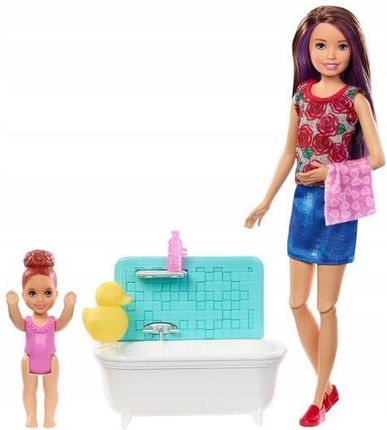 Barbie Skipper Babysitters Opiekunka dziecięca z wanienką FXH05