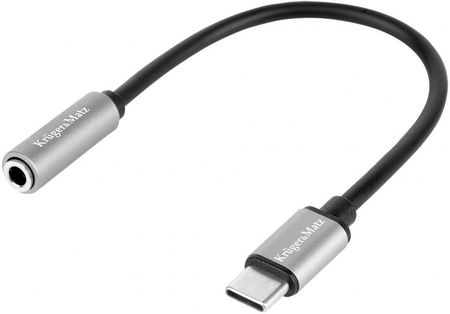 Lp Adapter wtyk USB typu C - gniazdo jack 3.5 stereo Kruger&Matz Basic SZYBKA DOSTAWA (LECKM1245)