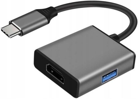 Art ADAPTER USB-C męski / HDMI żeński 4K 30Hz + USB 3.