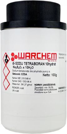 Warchem Tetraboran Sodu 10Hydrat (Boraks) Czda 100G